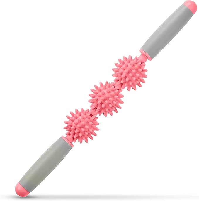 Cellulite Massager, Fascia Blaster for Cellulite, Muscle Roller Stick Lymphatic Drainage Massager for Relif Body Sorness, Trigger Points, Sports Legs, Back Recovery, Candy Pink