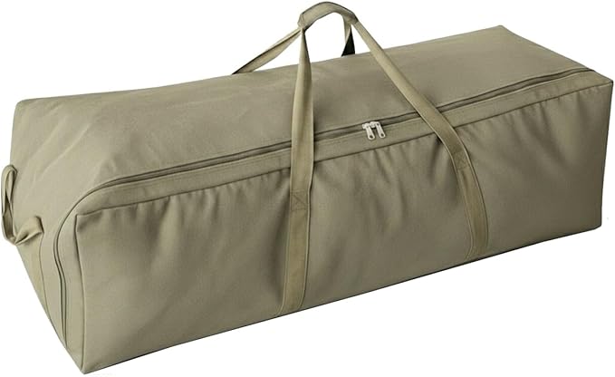 Extra Large Canvas Travel Duffle Bag Heavy Duty, Sports Military Camping Tent Travel Storage Army green