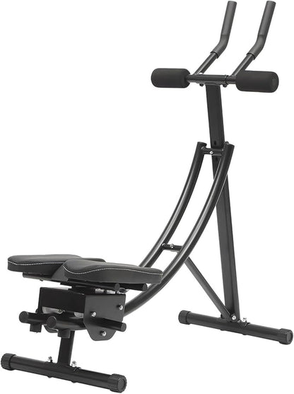 Ab Workout Equipment, Foldable Core Strength Training Equipment with LED Display Monitor & Six Silent Rollers, Body Workout Machine for Home, Companies, Gyms
