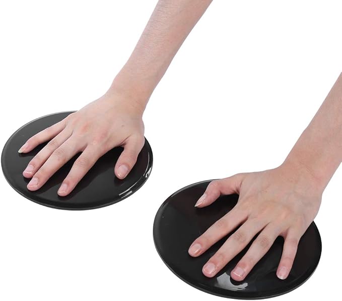 Fitness Sliding Discs ABS Material, 2 Pack, Effective Core Training Equipment for Home Gym Aerobics and Calisthenics in Pink, Black, Red, Blue, Green, Orange