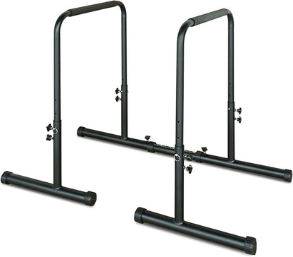 Dip Station Functional Heavy Duty Dip Stands Fitness Workout Dip bar Station Stabilizer Parallette Push Up Stand, Adjustable Dip Bar Station for Home Gym, Calisthenics & Upper Body Workout Equipment