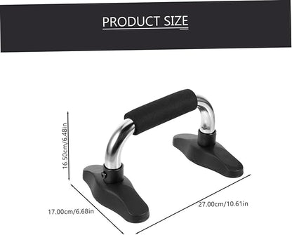 Milisten Push-Up Handles for Strength Training Non-Slip Foam Grip Steel Construction Home Workout Equipment 1 Pair for Men Fitness Accessories Random Color