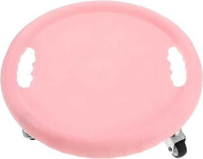 Ab Roller Wheel Core Trainer with Fitness Sliders and Silent Smooth Rolling Board, Pink Abdominal Exercise Roller for Home Gym Strength and Core Muscle Workout