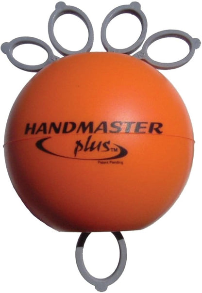 Handmaster Plus Physical Therapy Hand Exerciser - Forearm Exerciser with Stress Relief Ball - Hand Therapy Balls for Exercise, Training - Finger Exerciser & Strengthener - Firm Tension, Orange
