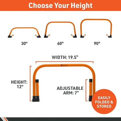 Body Sport Adjustable Athletic Speed Training Hurdles, Jumping & Speed Training Fitness Equipment, Hurdles for Track & Field, Basketball, Soccer & More, Set of 5