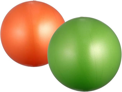 2pcs Anti-Burst Yoga Ball Thickened Mini Balancing Pilates Ball PVC Exercise Stability Trainer for Fitness Gym Home Workout (15-35cm Random Size, Orange+Green)