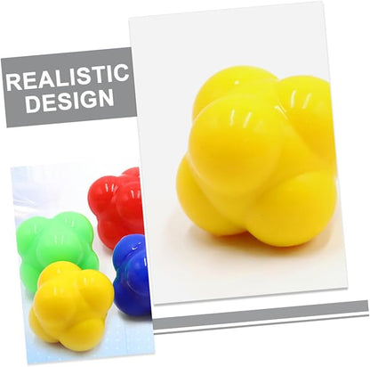 Agility Training Ball Hexagonal Reaction Ball for Hand-Eye Coordination Fitness Training and Speed Reflex Silicone Material for Skill Levels and Personal Fitness