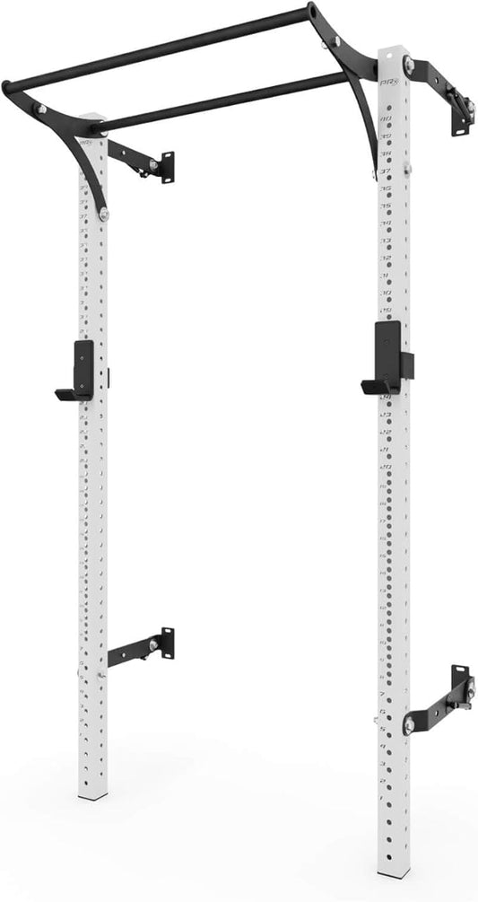 PRx Performance Profile® PRO Squat Rack 3x3 with Kipping or Multi-Grip Pull Up Bar, 89" or 95" Uprights As Seen On Shark Tank Wall Mounted Home Garage Gym Exercise System