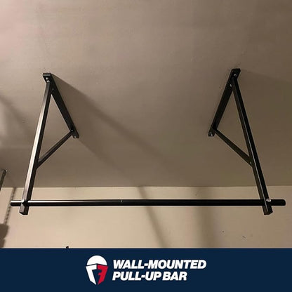 Titan Fitness Ceiling & Wall-Mount Pull-Up Bar, 52" Long x 32mm Smooth Grip, 500 LB Capacity, Home & Garage Gym Chin-Up & Upper Body Training Station
