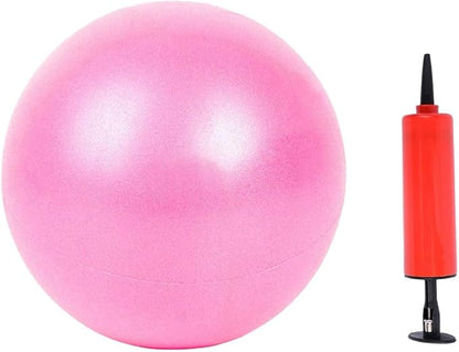 Mini Yoga Pilates Ball 10 Inch for Stability Exercise Training Gym Anti Burst and Slip Resistant Balls with Inflatable Straw