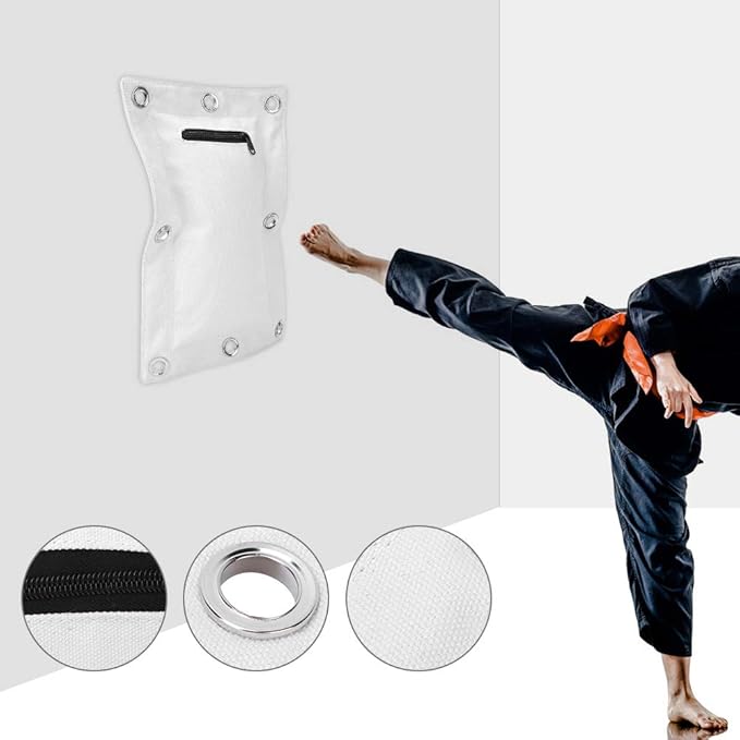 Punch Bag, Boxing Sand Bag, Wing Chun Wall Canvas Punch Empty Sand Bags Target with Zipper for Boxing Muay Thai