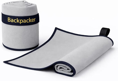 Backpacking Ultralight Quick Dry Microfiber Soft Fast Drying Hand and Face Towel Wash Cloth Camping Yoga Hiking Active Lifestyle Small (Gray, Small)