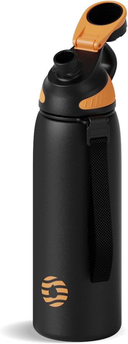 Fjbottle Insulated Stainless Steel Water Bottle, 24 Oz Leakproof Water Bottles, Ice Reusable Tumbler, Double Wall Vacuum Jug, Lightweight Durable for Traveling & Sports, Workout, 24oz