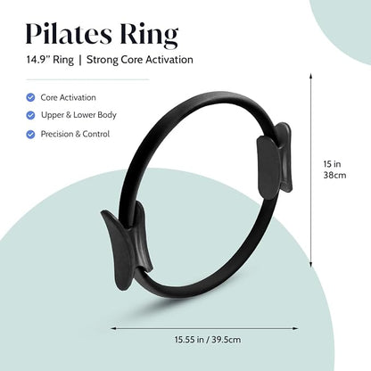 Pilates Kit for Home Workout – Pilates Ring Set with Mini Ball, Pilates Ring, Resistance Bands Set & Booty Bands, Essentials Kit for Women Workout Equipment for Home Pilates Workout Kit