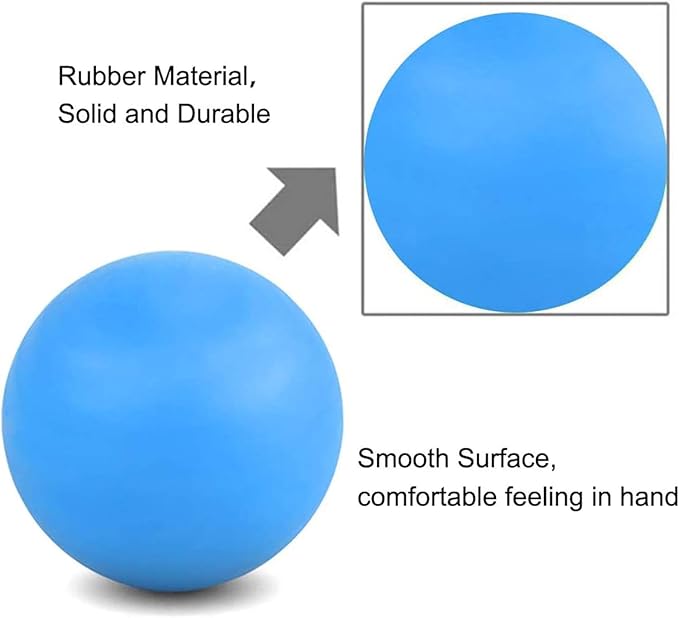 WOVTE 2 Pack Silicone Massage Lacrosse Balls for Sore Muscles, Shoulders, Neck, Back, Foot, Body, Deep Tissue, Myofascial Release, Trigger Point Therapy, Muscle Knots and Yoga Therapy (Blue Red)