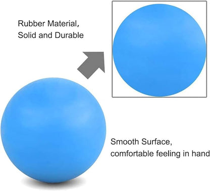 WOVTE 2 Pack Silicone Massage Lacrosse Balls for Sore Muscles, Shoulders, Neck, Back, Foot, Body, Deep Tissue, Myofascial Release, Trigger Point Therapy, Muscle Knots and Yoga Therapy (Blue Red)