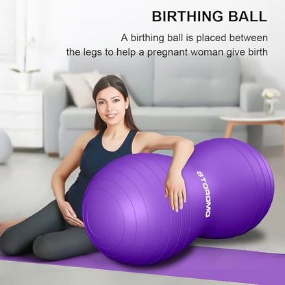 Anti-Burst Peanut Ball,Kids Active Wiggle Seat,for Labor, Therapy, Kids with ADHD – Eco-Friendly Birth Ball for Pregnancy, Physical Therapy & Exercise– with Pump