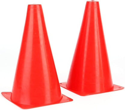 Fasmov 30 Pack Plastic Training Cones, 9 Inches Traffic Cones Indoor Outdoor Sports Agility Cones Soccer Flexible Cone Sets for Soccer, Skating, Drills, Football, Basketball, Assorted Colors