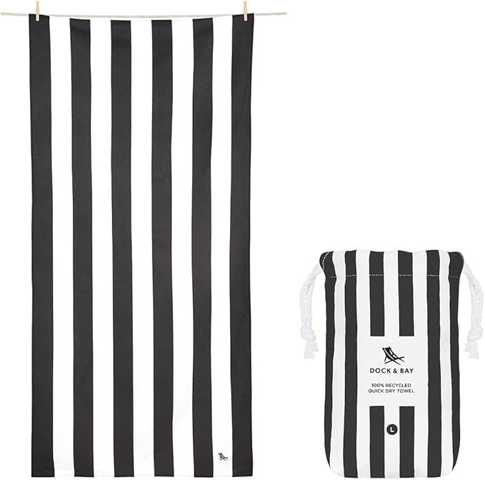 Dock & Bay Beach Towel - Quick Dry, Sand Free - Compact, Lightweight - 100% Recycled - Includes Bag - Set of 4 - Blue Hues, Large (160x90cm, 63x35)