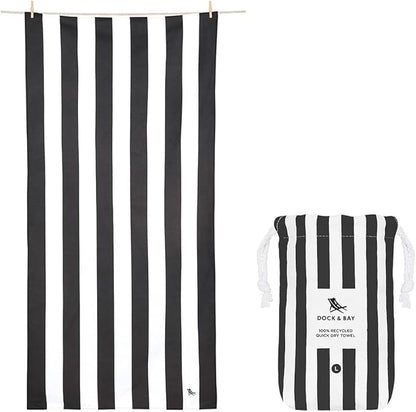 Dock & Bay Beach Towel - Quick Dry, Sand Free - Compact, Lightweight - 100% Recycled - Includes Bag - Set of 4 - Blue Hues, Large (160x90cm, 63x35)
