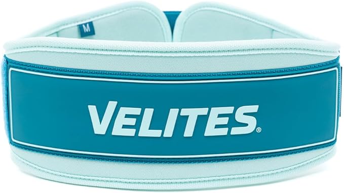 Velites - Weightlifting Lumbar Support Belt - Official of the Royal Spanish Weightlifting Federation - Extra-adherent Velcro - For Deadlifts, Squats, Snatches and Cleans