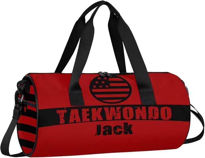 Personalized-Martial-Arts-Gear-Bag for Karate Teakwondo, Custom Jiujitsu Bag for Boys, Karate Teakwondo Bag for Gear Waterproof Lightweight Large USA
