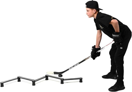 ACE HOCKEY The Snake Trainer - Lightweight Stickhandling Training Tool - Hockey Training Equipment for Puck Control, Reaction Time and Coordination - Portable, Durable and Adjustable