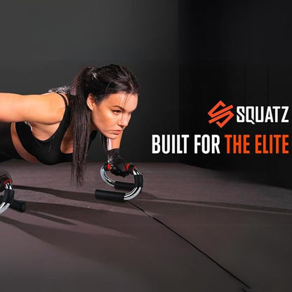 SQUATZ Steel S Shape Push-Up Stands Bars with Foam Grip Handle Portable Strength Anti Slip Push-Ups Brackets Handle for Floor Press-Up Bars Training Equipment for Chest, Arm, Hip Exercise, Set of 2