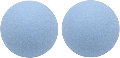 Hard Lacrosse Ball Massage Ball Therapy. Firm Trigger Point Massager Tool for Deep Tissue Yoga Physiotherapy Myofascial Release Muscle Relax Plantar Fasciitis Pain Relief (2 Pack) (Blue)