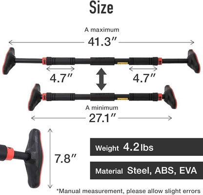 Japard Pull Up Bar for Doorway, Sportneer, Adjustable Door Frame 27"-41" Width, No-Damage Hanging Equipment for Home Gym, Workout, Training, 440 LBS