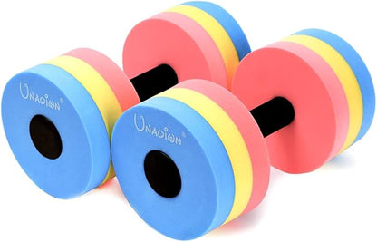 UNAOIWN Water Weights for Pool Exercise 2Pcs Water Dumbbells Aerobics Pool Barbells Lightweight Resistance Aquatic Dumbbell for Swimming
