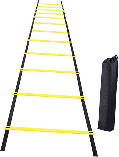 Colaxi Soccer Agility Ladder Folding Balance Multifunction Volleyball Coordination Workout Football Footwork Training Instant Set up