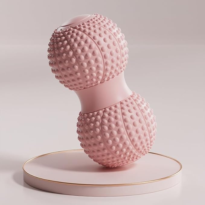 Peanut Massage Ball for Myofascial Release & Muscle Relaxation - Deep Tissue (Pink)