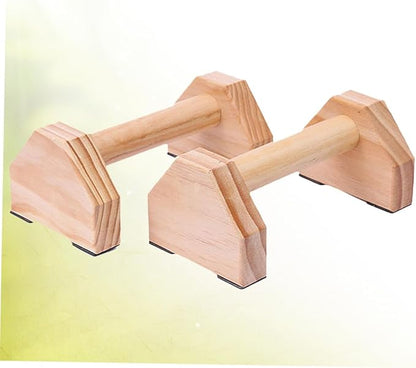 SUPVOX Solid Wood Push-up Bars for Home Workout Non-slip Push Up Stands for Muscle Training and Calisthenics Portable Fitness Equipment for Triceps and Shoulder Strengthening