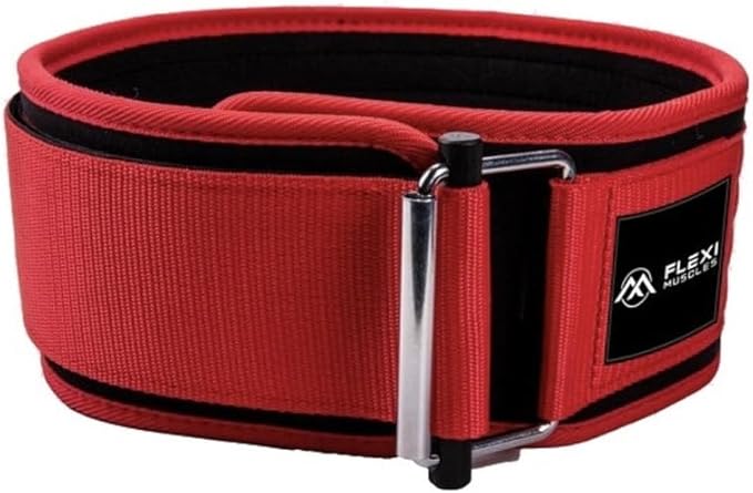 Quick Lock Weightlifting Belt - Adjustable Back Support with Metal Buckle - Ideal for Powerlifting, Cross Training, and Olympic Lifting - Durable Gym Belt for Men & Women