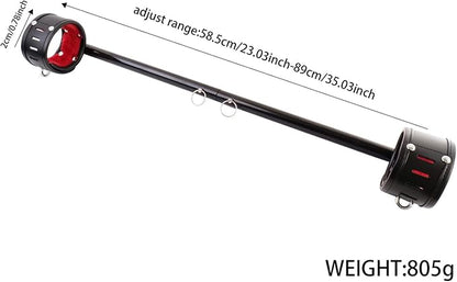 Spreader Bar Heavy Duty Expandable Exercise with 2 pcs Adjustable Strap, Yoga Training Fitness Gear, Workout Bar,Sports Gym Kit
