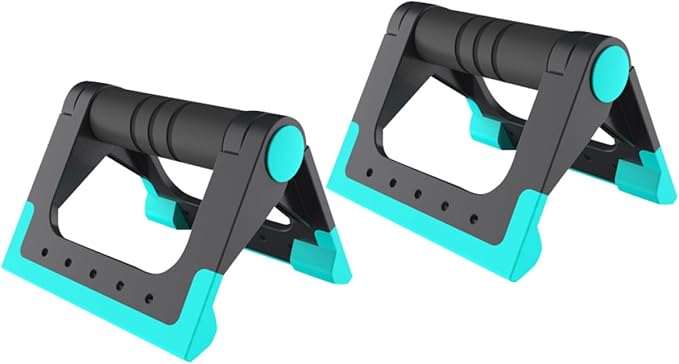 Push-up Rack and Holder Set, Non-slip Indoor Push up Bars for Home Exercise Fitness Supplies, Blue Pair Strength Training Equipment for Upper Body Workout