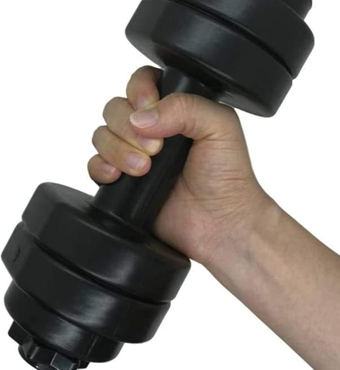 GANAZONO Dumbbell Shaped Fitness Water Bottle 2-Pack Leak Proof Sports Water Kettles Filled with Liquid for Yoga Workout 10.43X3.74X3.74In Wear-Resistant Odorless Design