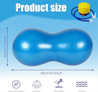 Exercise Stability Peanut Yoga Ball with Pump, Ball Plug, Used for Kids, Gym, Birthing for Pregnancy