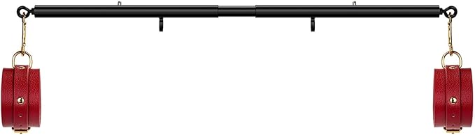 Heavy Duty Stainless Steel Expandable Spreader Bar with 2pcs PU Adjustable Straps, Sports Aid Training Fitness Gear Pilates Aid Kit,Home Indoor Sports Yoga Set