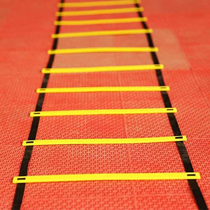 Acouto Speed Training Ladder with Nylon Rope for and Footwork Practice - 8m/26.25ft, 16 Rungs