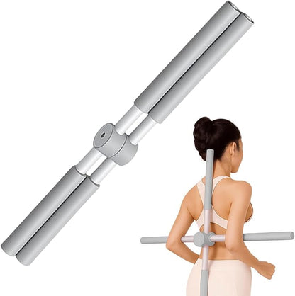 Yoga Stick - 355g Ergonomic Exercise Pole, Spine Support Stretcher, Balance Corrector Rod | Portable Neck Shoulder posturr Fix Tool for Gym Office Home Travel Pilates Training Daily Sitting Aid