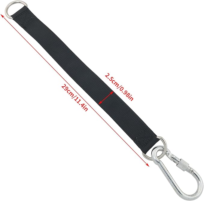 Single Bar Connecting Strap 23cm with Hooks Heavy Duty Multi Functional Extension Belt Indoor Outdoor Swing Accessories Sandbag Rack Home Fitness Training Weight Bag Hanger