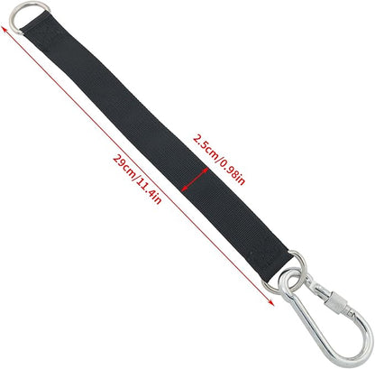 Single Bar Connecting Strap 23cm with Hooks Heavy Duty Multi Functional Extension Belt Indoor Outdoor Swing Accessories Sandbag Rack Home Fitness Training Weight Bag Hanger