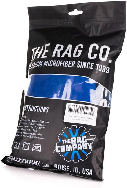 The Rag Company - Sport & Workout Towel - Gym, Exercise, Fitness, Spa, Ultra Soft, Super Absorbent, Fast Drying Premium Microfiber, 320gsm, 16in x 27in, Royal Blue (3-Pack)