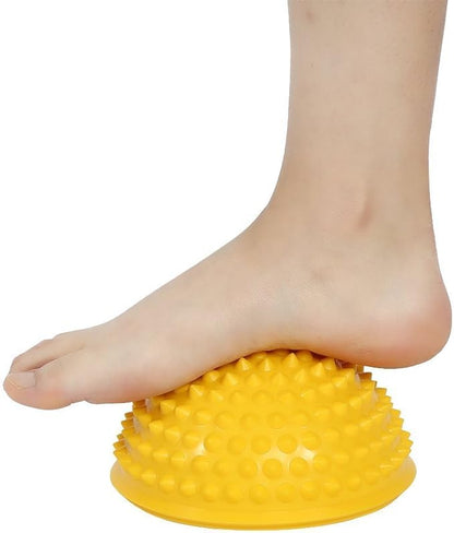 Foot Massage Half Ball,ZJchao 2 Pcs Yoga Half Ball Physical Fitness Appliance Exercise Balance Ball Massage Mat Exercise Stepping Stones Balance pods Gym Yoga Pilates Ball (Yellow)