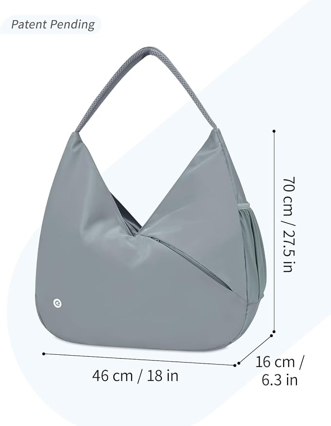 Ceneda Large Gym Bag for Women with Hidden Yoga Mat Holder & Shoe Compartment & Wet Pocket, Sports Duffle Bag for Travel