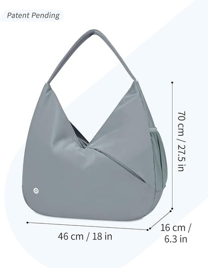 Ceneda Large Gym Bag for Women with Hidden Yoga Mat Holder & Shoe Compartment & Wet Pocket, Sports Duffle Bag for Travel