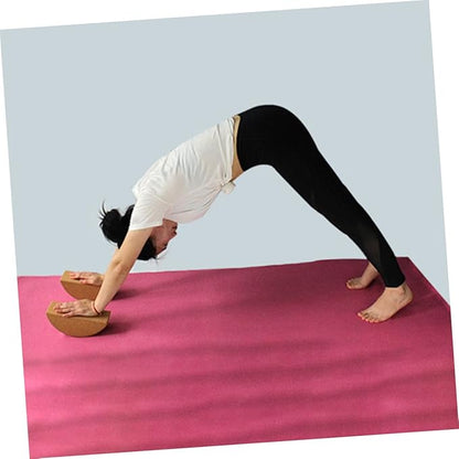 SUPVOX Wear Resistant Cork Yoga Block with Slip Surface Balanced Training Tool for Fitness and Yoga Lightweight Pressure Resistant Core Muscle Support Brick for Beginners and Advanced
