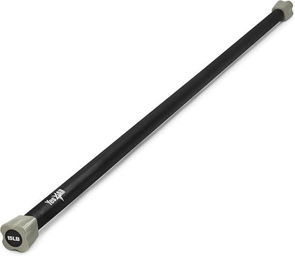 Yes4All Total Body Workout Weighted Bar, Resistance Band Bar, Racks for Strength Training, Exercise Bar for Yoga in Home and Gym - Single/Combo